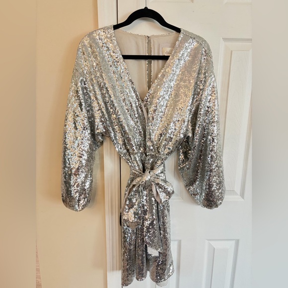 Anthropologie Lisabette Sequined Mini Dress S - Picture 2 of 7